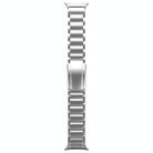 For Samsung Galaxy Watch Ultra 47mm Three Beads Tortoise Buckle Titanium Steel Watch Band(Silver) - 3