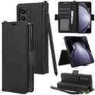 For Samsung Galaxy Fold5 5G Side Buckle Leather Phone Case(Black) - 1