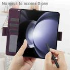 For Samsung Galaxy Fold6 5G Side Buckle Leather Phone Case(Dark Purple) - 3
