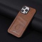 For iPhone 16 Pro Max AZNS K1 Series Card Slot Business Phone Case(Brown) - 2