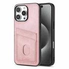 For iPhone 16 Pro AZNS K1 Series Card Slot Business Phone Case(Pink) - 1