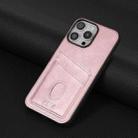 For iPhone 16 Pro AZNS K1 Series Card Slot Business Phone Case(Pink) - 2