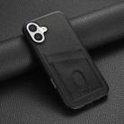 For iPhone 16 Plus AZNS K1 Series Card Slot Business Phone Case(Black) - 2