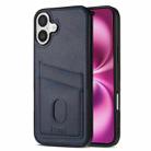 For iPhone 16 AZNS K1 Series Card Slot Business Phone Case(Blue) - 1