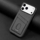 For iPhone 17 Pro AZNS K1 Series Card Slot Business Phone Case(Black) - 2