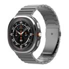 For Samsung Galaxy Watch8 / Watch8 Classic One Bead Flat Buckle Pure Titanium Watch Band(Grey) - 1