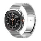 For Samsung Galaxy Watch8 / Watch8 Classic One Bead Flat Buckle Pure Titanium Watch Band(Silver) - 1