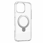 For iPhone 16 Pro Max Baseus SkyRing Series Ring Holder Magsafe Phone Case(Transparent) - 1