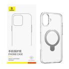 For iPhone 16 Plus Baseus SkyRing Series Ring Holder Magsafe Phone Case(Transparent) - 2