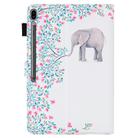 For Samsung Galaxy Tab S8 / Galaxy Tab S7 T870 / T875 Colored Drawing Stitching Horizontal Flip Leather Case with Holder & Card Slots(Elephant Flower) - 3