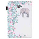 For Samsung Galaxy Tab A6 10.1 T580 / T585 Colored Drawing Stitching Horizontal Flip Leather Case with Holder & Card Slots(Elephant Flower) - 3