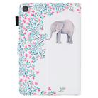 For Samsung Galaxy Tab 8.0 (2019) T290 Colored Drawing Stitching Horizontal Flip Leather Case with Holder & Card Slots(Elephant Flower) - 3