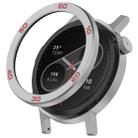 For CMF Watch Pro 2 Smart Watch Metal Bezel Number Ring Frame(Silver Red) - 1