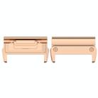 For Garmin 20mm 1 Pair Metal Head Adapter Watch Band Quick Release Connector(Rose Gold) - 1