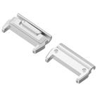 For Garmin 20mm 1 Pair Metal Head Adapter Watch Band Quick Release Connector(Silver) - 2