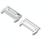 For Garmin 22mm 1 Pair Metal Head Adapter Watch Band Quick Release Connector(Silver) - 2