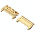 For Garmin 26mm 1 Pair Metal Head Adapter Watch Band Quick Release Connector(Gold) - 2