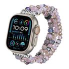 For Apple Watch 46mm / 49mm / 45mm / 44mm Colored Diamond Tassel Chain Watch Band(Pink) - 1