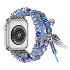 For Apple Watch 46mm / 49mm / 45mm / 44mm Colored Diamond Tassel Chain Watch Band(Blue) - 2