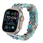 For Apple Watch 46mm / 49mm / 45mm / 44mm Colored Diamond Tassel Chain Watch Band(Green) - 1