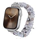 For Apple Watch 42mm / 41mm / 40mm / 38mm Colored Diamond Tassel Chain Watch Band(White) - 1