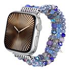 For Apple Watch 42mm / 41mm / 40mm / 38mm Colored Diamond Tassel Chain Watch Band(Blue) - 1