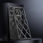 For iPhone 15 Pro Max Holder Metal Phone Case(Black) - 1