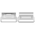 For Garmin 26mm 1 Pair Metal Medium Adapter Watch Band Quick Release Connector(Silver) - 1