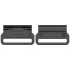 For Garmin 22mm 1 Pair Metal Medium Adapter Watch Band Quick Release Connector(Black) - 1