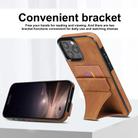 For iPhone 16 Pro Max Ultra-thin Shockproof Phone Protective Case with Holder(Brown) - 2