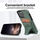 For iPhone 16 Pro Max Ultra-thin Shockproof Phone Protective Case with Holder(Green) - 2