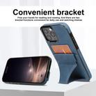 For iPhone 16 Pro Max Ultra-thin Shockproof Phone Protective Case with Holder(Blue) - 2
