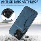 For iPhone 16 Pro Max Ultra-thin Shockproof Phone Protective Case with Holder(Blue) - 3