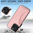 For iPhone 16 Pro Ultra-thin Shockproof Phone Protective Case with Holder(Rose Gold) - 3
