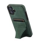For iPhone 16 Plus Ultra-thin Shockproof Phone Protective Case with Holder(Green) - 2