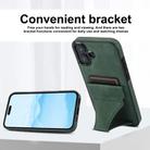 For iPhone 16 Plus Ultra-thin Shockproof Phone Protective Case with Holder(Green) - 3
