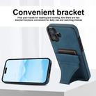 For iPhone 16 Plus Ultra-thin Shockproof Phone Protective Case with Holder(Blue) - 3