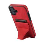 For iPhone 16 Plus Ultra-thin Shockproof Phone Protective Case with Holder(Red) - 2