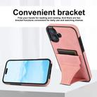 For iPhone 16 Plus Ultra-thin Shockproof Phone Protective Case with Holder(Rose Gold) - 3