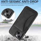 For iPhone 15 Plus / 14 Plus Ultra-thin Shockproof Phone Protective Case with Holder(Black) - 3