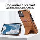 For iPhone 15 Ultra-thin Shockproof Phone Protective Case with Holder(Brown) - 2