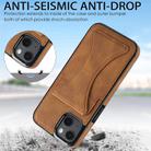 For iPhone 15 Ultra-thin Shockproof Phone Protective Case with Holder(Brown) - 3