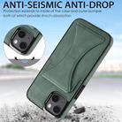 For iPhone 15 Ultra-thin Shockproof Phone Protective Case with Holder(Green) - 3
