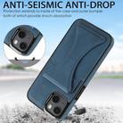For iPhone 15 Ultra-thin Shockproof Phone Protective Case with Holder(Blue) - 3