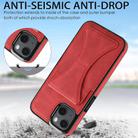 For iPhone 15 Ultra-thin Shockproof Phone Protective Case with Holder(Red) - 3