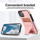 For iPhone 15 Ultra-thin Shockproof Phone Protective Case with Holder(Rose Gold) - 2