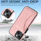 For iPhone 15 Ultra-thin Shockproof Phone Protective Case with Holder(Rose Gold) - 3