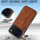 For iPhone 17 Pro Max Ultra-thin Shockproof Phone Protective Case with Holder(Brown) - 3