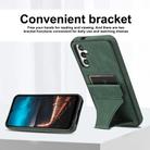 For Samsung Galaxy A15 Ultra-thin Shockproof Phone Protective Case with Holder(Green) - 2