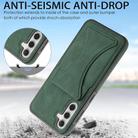 For Samsung Galaxy A15 Ultra-thin Shockproof Phone Protective Case with Holder(Green) - 3